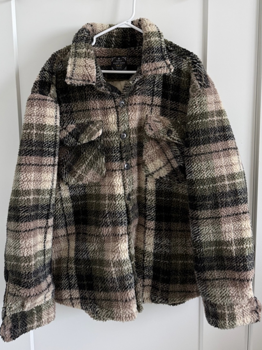Point Zero Plaid Sherpa Shacket